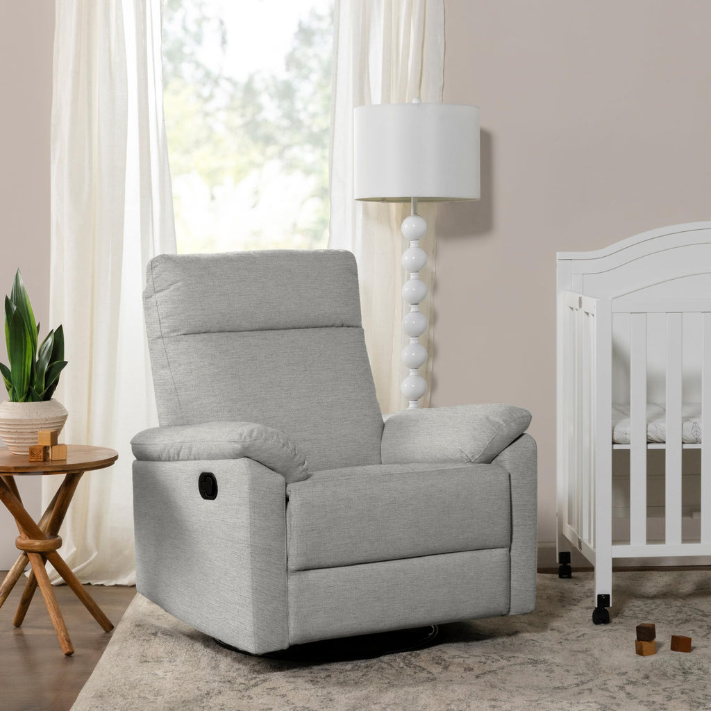 Frost Grey Recliner Glider with 360 Swivel W8821