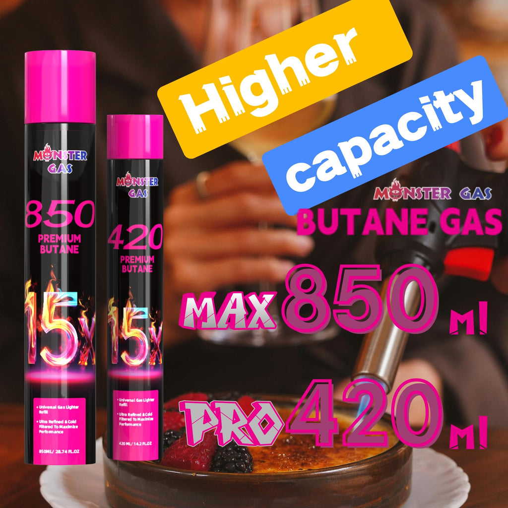 15x Ultra-Pure Butane Fuel Canisters 850ml, Pack of 12 J997176