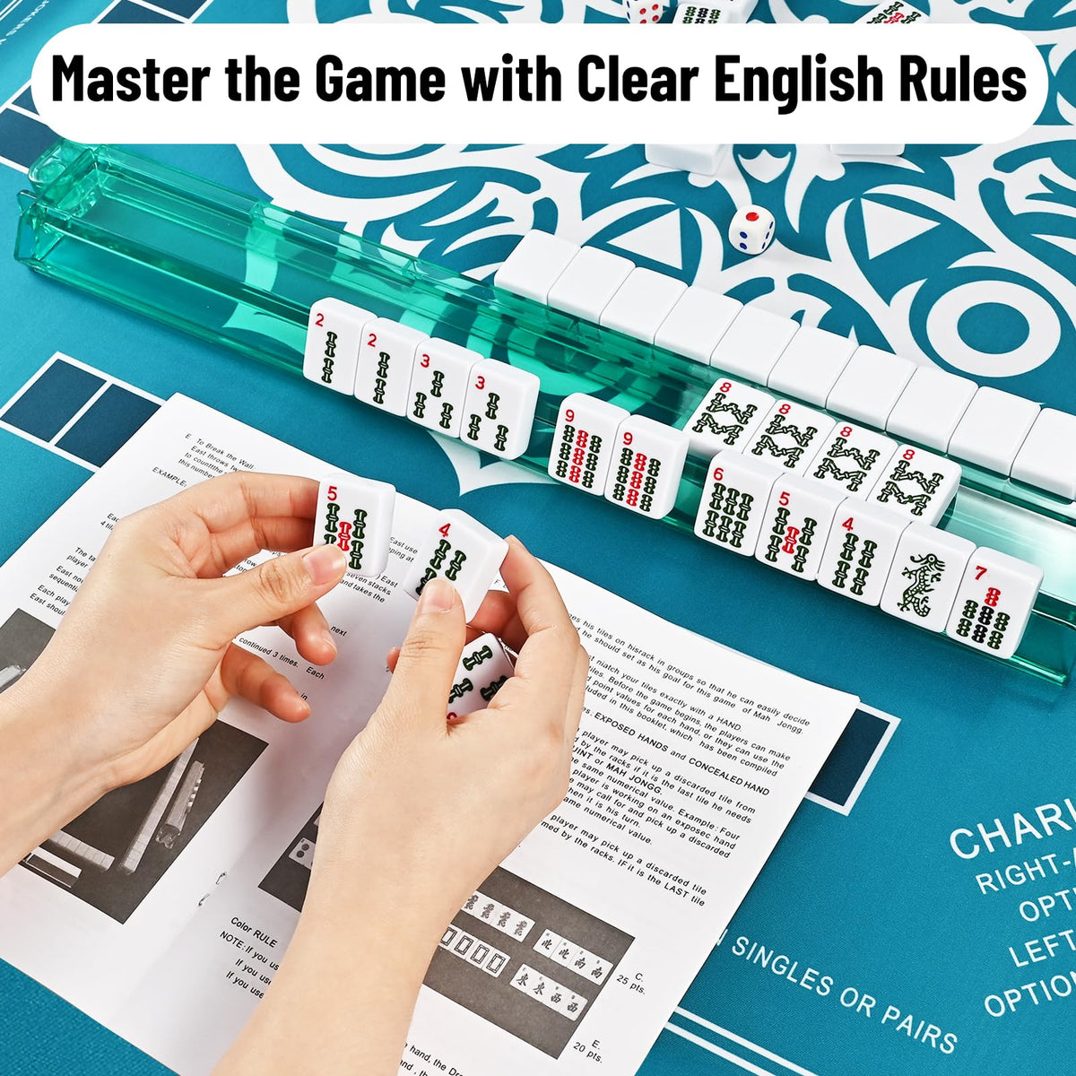 American Mahjong Tile Set 166 White Tiles X2609