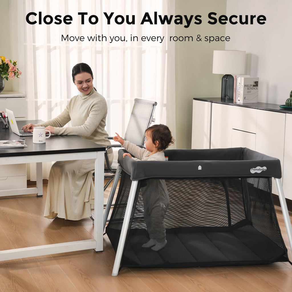 Foldable Portable Playpen with Mattress Y640442