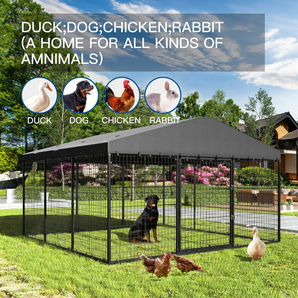 10 x 10 x 6 FT Outdoor Dog Kennel H2442