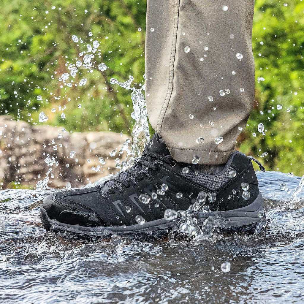 Men's Waterproof Leather Low Top Hiking Shoes D248
