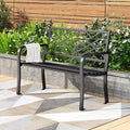 Black 43 Inches Outdoor Garden Bench P9272